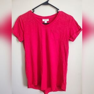 Style & Co. Women's Vivid Red Short Sleeve Top